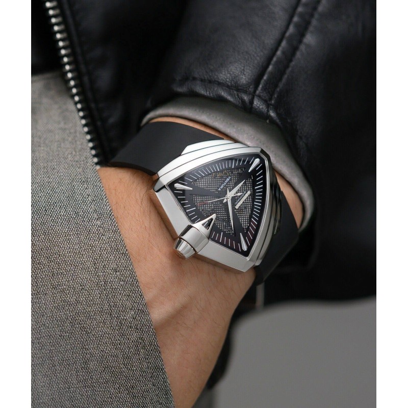 HAMILTON Ventura Automatic Black Rubber Strap H24655331