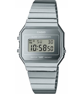 Ρολόι CASIO Vintage Με Ασημί Ατσάλινο Μπρασελέ A-700WEV-7AEF