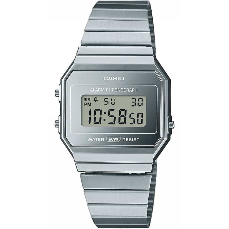 CASIO Vintage Silver Stainless Steel Bracelet A 700WEV 7AEF