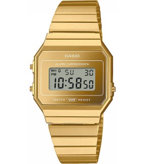 CASIO Vintage Yellow Gold Stainless Steel Bracelet A-700WEVG-9AEF