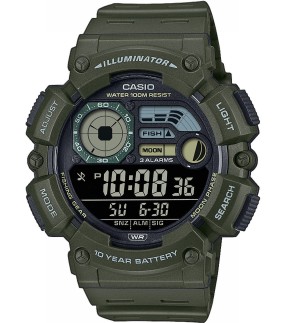 Ρολόι CASIO Collection Με Πράσινο Καουτσούκ Λουράκι WS-1500H-3BVEF