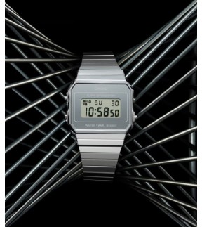 CASIO Vintage Silver Stainless Steel Bracelet A-700WEV-7AEF