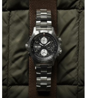 Ρολόι HAMILTON Khaki Aviation X-Wind Με Χρονογράφο Και Ασημί Ατσάλινο Μπρασελέ H77616133
