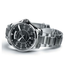 Ρολόι HAMILTON Khaki Aviation Pilot Με Ασημί Ατσάλινο Μπρασελέ H64615135