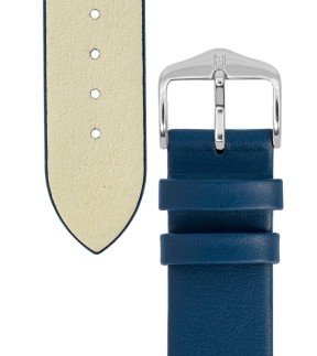 HIRSCH Toronto Blue Leather Strap 22mm