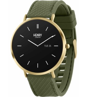 Ρολόι HENRY LONDON Smartwatch Με Λαδί Λουρί Σιλικόνης HLS65-0018