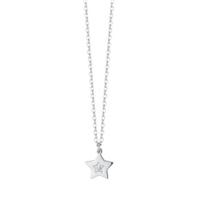 LUCA BARRA Kid Necklace Silver Stainless Steel JC143