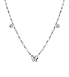 LUCA BARRA Kid Necklace Silver Stainless Steel JC147