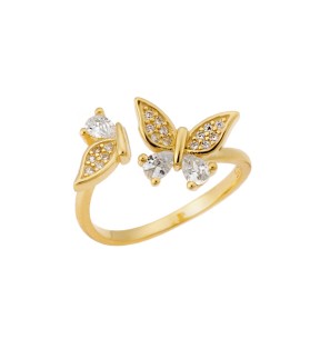 SENZA Ring Yellow Gold Silver 925 With Stones SSR3223GD