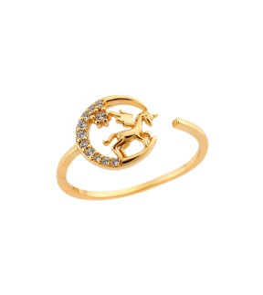SENZA Ring Yellow Gold Silver 925 With Stones SSR2583GD