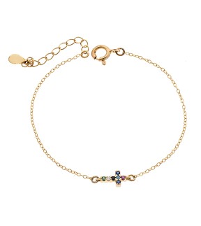 SENZA Gold Plated Silver 925 Bracelet With Zircon Stones SSR3382GMU