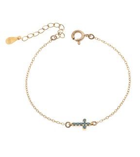 SENZA Gold Plated Silver 925 Bracelet With Stones SSR3382GTQ