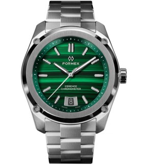 FORMEX Essence 43 'Malachite' Automatic Silver Stainless Steel Bracelet 0330.1.6390.100