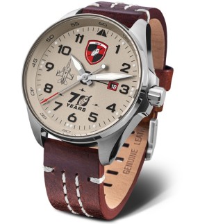 VOSTOK EUROPE HAF 341 Squadron Brown Leather Strap YN55-325A479