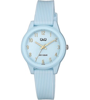 Q&Q Light Blue Rubber Strap VS13J006Y