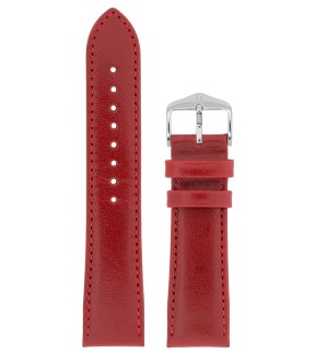 HIRSCH Osiris Red Leather Strap 20mm 03475120-20