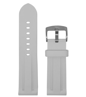 TZEVELION White Silicone Strap 26mm