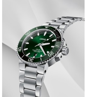ORIS Aquis 43.5mm Silver Stainless Steel Bracelet 01 733 7730 4157-07 8 24 05PEB