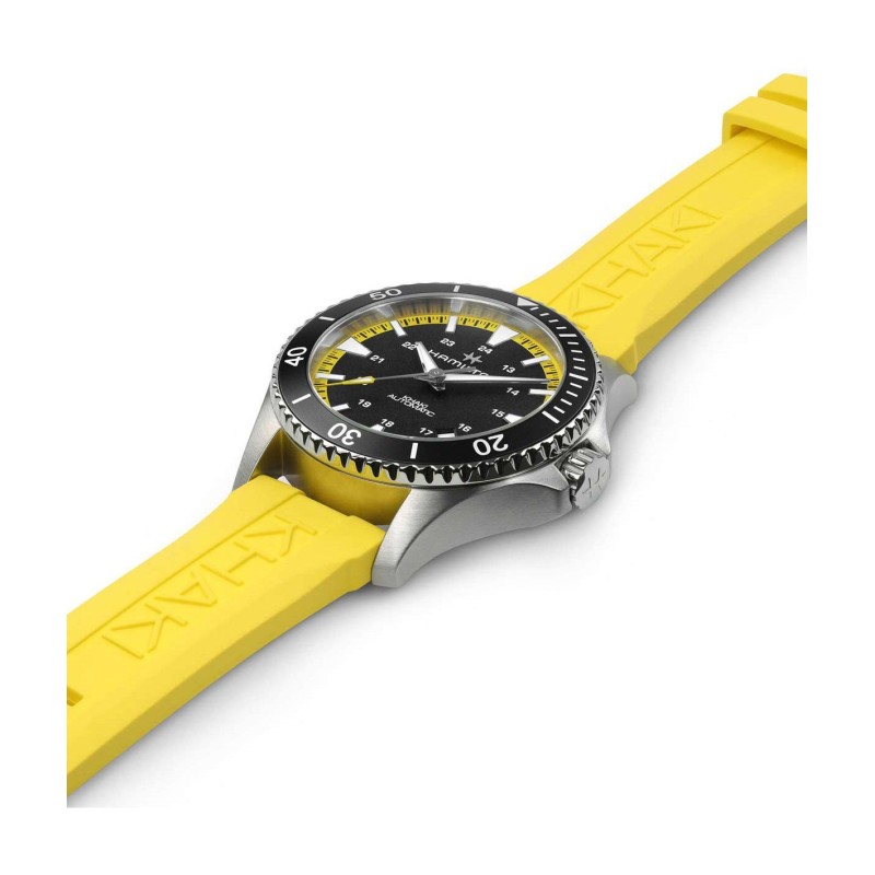 HAMILTON Khaki Navy Scuba Automatic Yelllow Rubber Strap H82395332