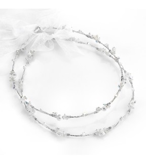 Silver Wedding Crowns with Porcelain and Swarovski Silver 925°/ Silverware