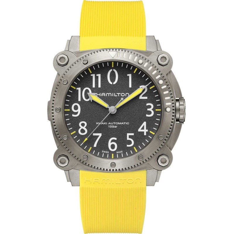 Hamilton khaki field rubber strap hotsell