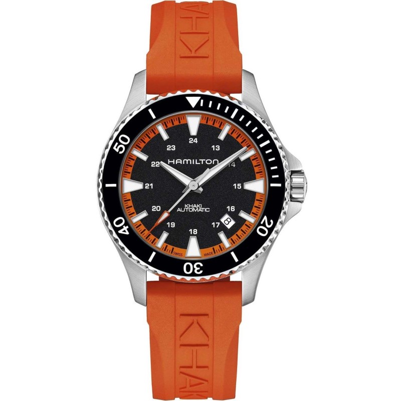 Ρολόι HAMILTON Khaki Navy Scuba Με Αυτόματο Μηχανισμό Και Πορτοκαλί Καουτσούκ Λουράκι H82395331 Ρολόι HAMILTON Khaki Navy Scuba Με Αυτόματο Μηχανισμό Και Πορτοκαλί Καουτσούκ Λουράκι H82395331