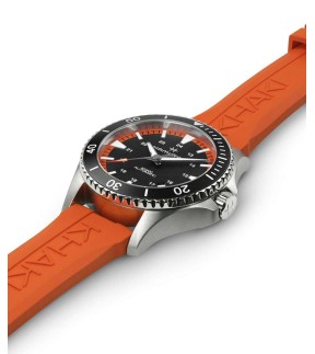 HAMILTON Khaki Navy Scuba Automatic Orange Rubber Strap H82395331