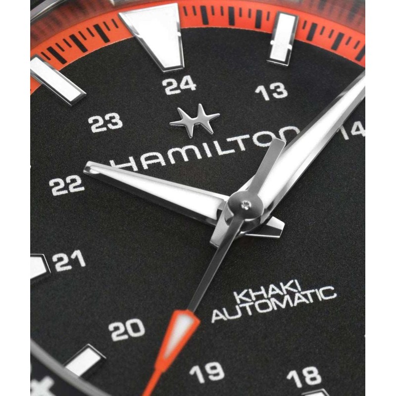 Ρολόι HAMILTON Khaki Navy Scuba Με Αυτόματο Μηχανισμό Και Πορτοκαλί Καουτσούκ Λουράκι H82395331 Ρολόι HAMILTON Khaki Navy Scuba Με Αυτόματο Μηχανισμό Και Πορτοκαλί Καουτσούκ Λουράκι H82395331