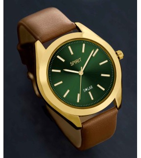SPIRIT Solar Brown Leather Strap SPGS-1002