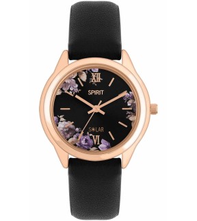 SPIRIT Solar Black Leather Strap SPLS-2000
