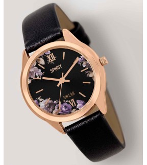 SPIRIT Solar Black Leather Strap SPLS-2000