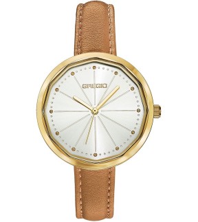 GREGIO Urban Brown Leather Strap GR460070