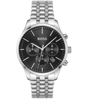 Ρολόι HUGO BOSS Avery Με Χρονογράφο Και Ασημί Ατσάλινο Μπρασελέ 1514157