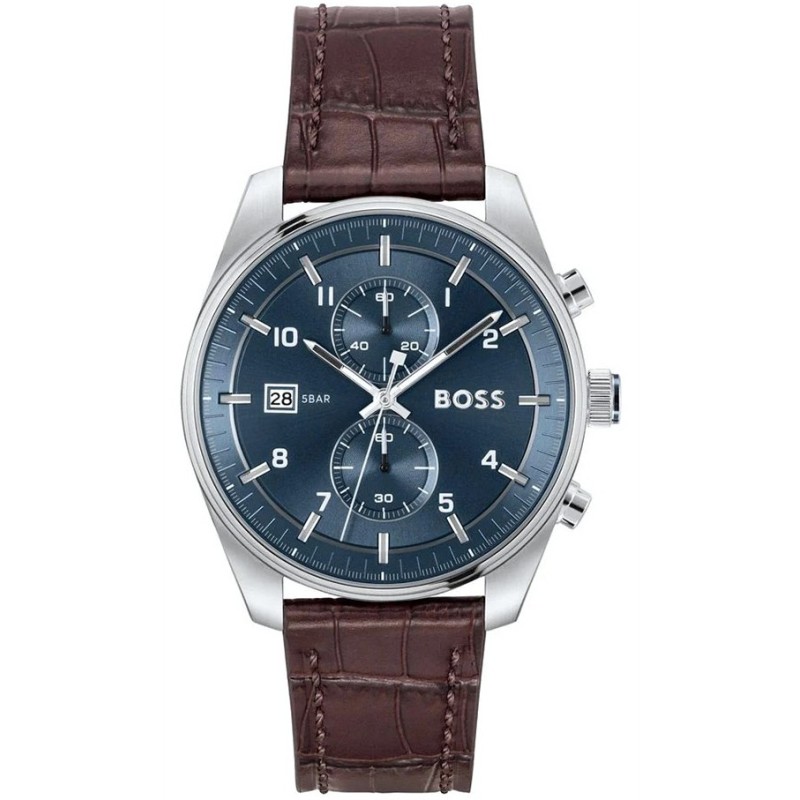 HUGO BOSS Skytraveller Chronograph Brown Leather Strap 1514194