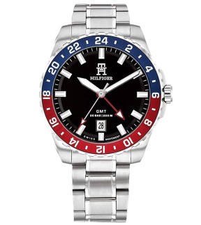 TOMMY HILFIGER Lance GMT Silver Stainless Steel Bracelet 1792131