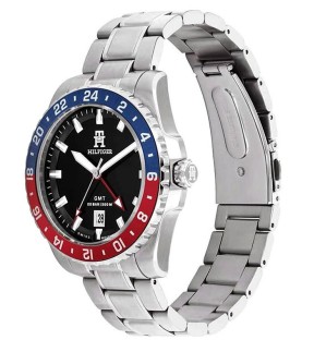 Ρολόι TOMMY HILFIGER Lance GMT Με Ασημί Ατσάλινο Μπρασελέ 1792131