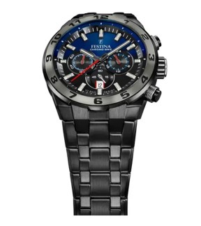 FESTINA Chronograph Black Stainless Steel Bracelet F20673/1