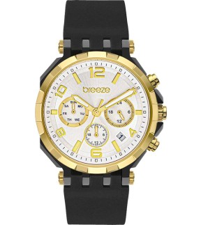 BREEZE Mundus Multifunction Black Silicone Strap 112291.10