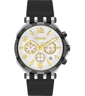 BREEZE Mundus Multifunction Black Silicone Strap 112291.12