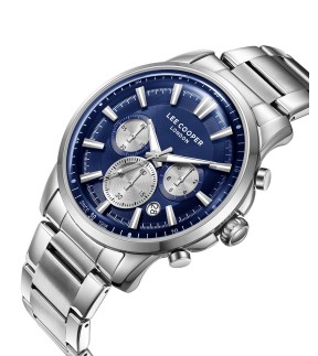 LEE COOPER Chronograph Silver Metal Bracelet LC08068.390