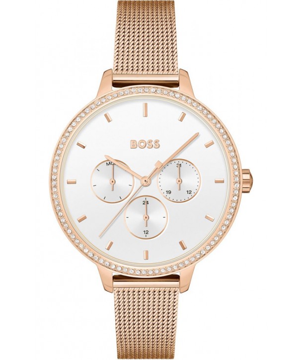 HUGO BOSS Red Prime Multifunction Rose Gold Stainless Steel Bracelet 1502663