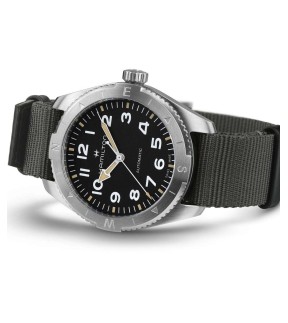 Ρολόι HAMILTON Khaki Field Expedition Με Αυτόματο Μηχανισμό Και Γκρι Υφασμάτινο Λουράκι H70315930