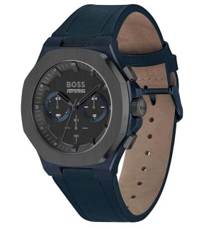 Ρολόι HUGO BOSS Taper Με Χρονογράφο Και Μπλε Δερμάτινο Λουράκι 1514086