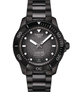 TISSOT Seastar 1000 Powermatic 80 Automatic Black Stainless Steel Bracelet T1208073305100