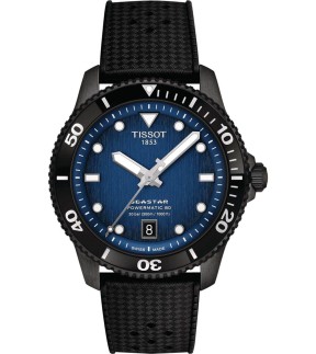 Ρολόι TISSOT Seastar 1000 Powermatic 80 Με Αυτόματο Μηχανισμό Και Μαύρο Καουτσούκ Λουράκι T1208073704100