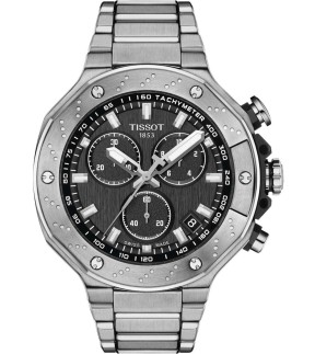 TISSOT T-Race Chronograph Silver Stainless Steel Bracelet T1414171105101