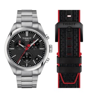 TISSOT PR 100 Vuelta Chronograph Silver Stainless Steel Bracelet T1504171105101