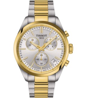 TISSOT PR 100 Chronograph Yellow Gold-Silver Stainless Steel Bracelet T1504171135100