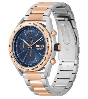 HUGO BOSS Centre Chronograph Rose Gold-Silver Stainless Steel Bracelet 1514026