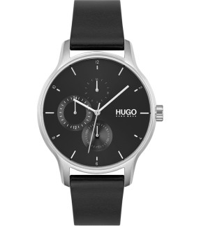 HUGO BOSS Bounce Multifunction Black Leather Strap 1530212